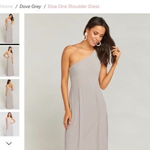 Show me your mumu one shoulder dove grey